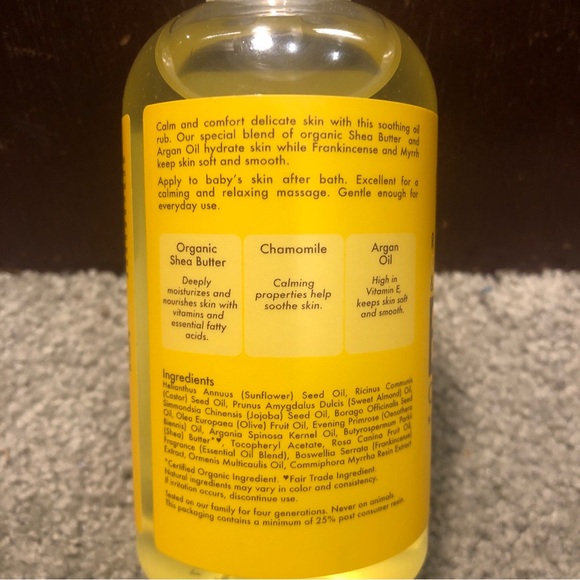 Shea Moisture Raw Shea Chamomile Argan Baby Oil Rub w/ Frankincense Myrrh, 8oz - Picture 4 of 8